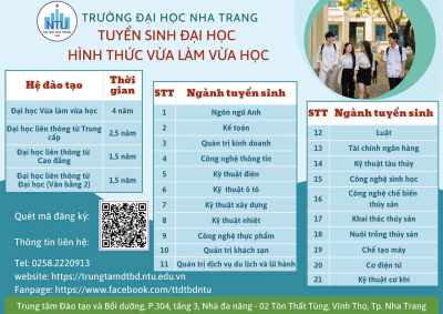 Thông báo tuyển sinh hệ Đại học năm 2024